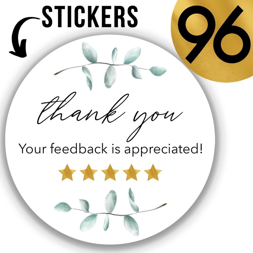 96 Posh Packaging Sticker Labels 2" Round Poshmark